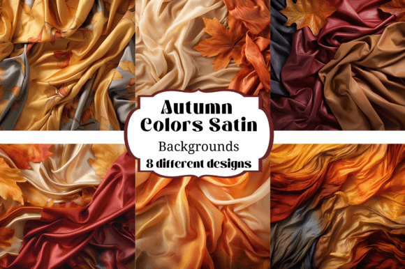 Autumn Fall Colors Satin Backgrounds: A Digital Toolkit for Warm Projects
