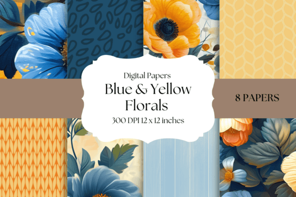 Blue and Yellow Floral Backgrounds: A Design Asset Guide