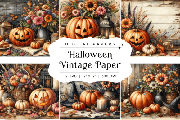 Crafting Spooky Elegance with Vintage Halloween Paper Backgrounds