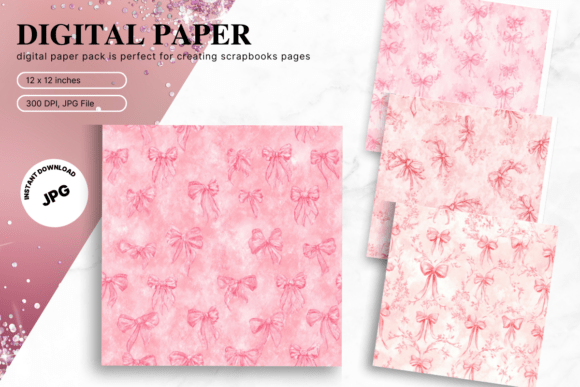 Elevate Your Projects with Bow Ribbon Pattern Backgrounds Paper