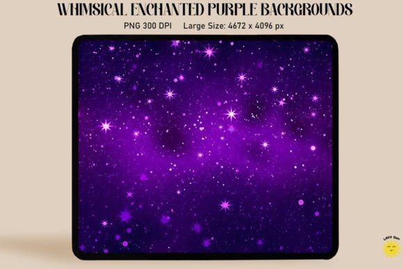 Enchanted Purple Space Backgrounds for Creative Projects