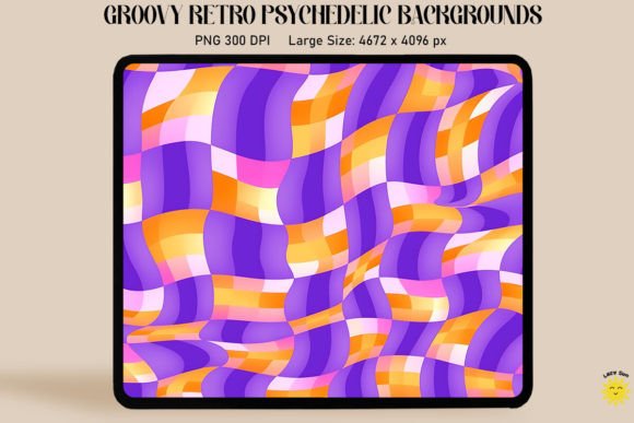 Groovy Retro Psychedelic Backgrounds for Bold Design