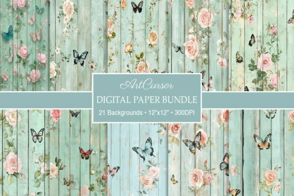 Mint Butterfly Roses Cottage Backgrounds: A Designer's Guide