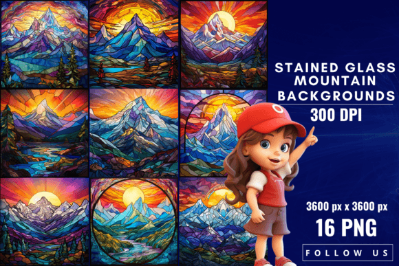 Stained Glass Mountain Backgrounds: A Designer's Guide