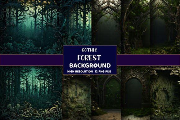 Unleash Dark Elegance with 3D Gothic Forest Backgrounds